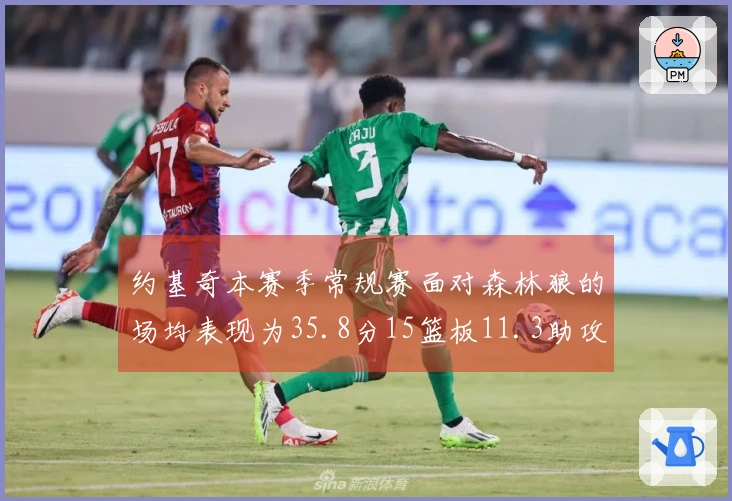 约基奇本赛季常规赛面对森林狼的场均表现为35.8分15篮板11.3助攻